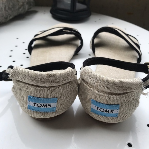 Toms Correa Burlap Ankle Strap Sandals - Picture 3 of 5